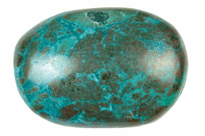Polished Chrysocolla and Malachite Stone - Peru #250330